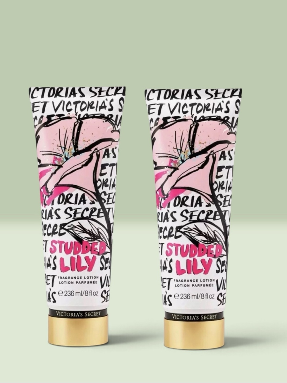 Victoria's Secret STUDDED LILY Fragrance Lotion ~ 8 fl.oz. ( Lot of 2 )